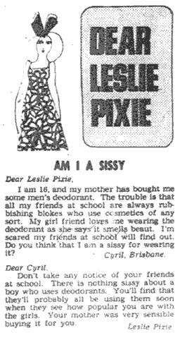 Leslie Pixie column 1968